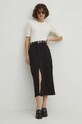Spódnica damska midi gładka kolor czarny RS24.SDD401 czarny RS24
