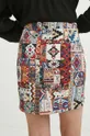 Spódnica damska mini wzorzysta kolor multicolor Materiał główny: 100 % Poliester, Podszewka: 100 % Poliester