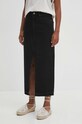 Spódnica jeansowa damska maxi z rozcięciem kolor czarny RS24.SDD803 czarny RS24