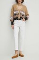Jeansy damskie straight kolor biały biały RS24.SJD402