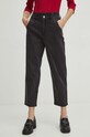 Jeansy damskie slouchy z efektem sprania kolor czarny czarny RS24.SJD405
