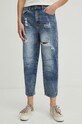 Jeansy damskie slouchy z efektem sprania kolor niebieski RS24.SJD448 niebieski RS24