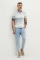 Jeansy męskie tapered z efektem sprania kolor niebieski RS24.SJM804 niebieski RS24