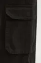 čierna Bavlnené nohavice dámske jogger s vreckami cargo čierna farba