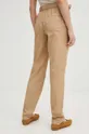 Kalhoty dámské jednobarevné béžová barva <p>Hlavní materiál: 100 % Lyocell Doplňkový materiál: 100 % Bavlna</p>