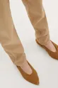 Spodnie damskie gładkie kolor beżowy Damski