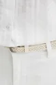 Spodnie damskie chino gładkie kolor biały Damski