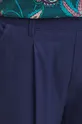 granatowy Spodnie damskie z lyocellu gładkie kolor granatowy