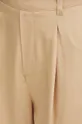 beżowy Spodnie damskie z lyocellu gładkie kolor beżowy