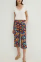 Spodnie damskie culottes wide leg wzorzyste kolor multicolor multicolor