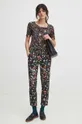 Spodnie dresowe damskie z kolekcji Eviva L'arte kolor multicolor 95 % Bawełna, 5 % Elastan