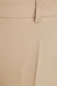 béžová Kalhoty dámské regular jednobarevné béžová barva