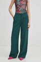 Spodnie damskie wide leg z lyocellu kolor zielony RS24.SPD502 zielony RS24