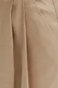 beżowy Spodnie damskie culottes gładkie kolor beżowy