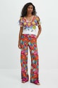 Odzież Spodnie damskie wide leg z kolekcji Jane Tattersfield x Medicine kolor multicolor RS24.SPD850 multicolor
