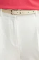 bílá Kalhoty dámské chino jednobarevné bílá barva