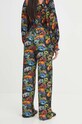 Odzież Spodnie damskie wide leg wzorzyste kolor czarny RS24.SPDC00 czarny
