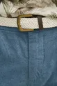 niebieski Spodnie lniane męskie regular melanżowe kolor niebieski