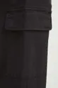 Nohavice pánske s vreckami cargo čierna farba Pánsky