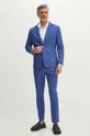 Spodnie męskie slim melanżowe kolor niebieski niebieski