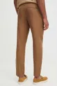 Spodnie lniane męskie tapered kolor brązowy Materiał główny: 54 % Len, 46 % Bawełna Podszewka: 100 % Bawełna