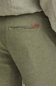Plátěné kalhoty pánské tapered zelená barva zelená RS24.SPM900