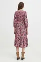 Sukienka damska midi wzorzysta kolor różowy 100 % Wiskoza