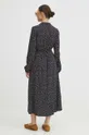 Sukienka damska midi wzorzysta kolor czarny 100 % Wiskoza