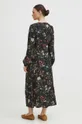 Sukienka maxi wzorzysta kolor czarny 100 % Wiskoza