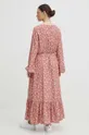Sukienka damska maxi wzorzysta kolor różowy 100 % Wiskoza