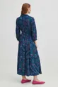 Sukienka damska midi z wiskozy wzorzysta kolor turkusowy 100 % Wiskoza