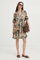 Sukienka damska midi wzorzysta kolor beżowy RS24.SUD052 beżowy RS24