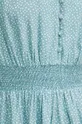 Sukienka damska mini rozkloszowana wzorzysta kolor turkusowy