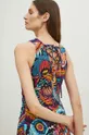 multicolor Sukienka bawełniana damska midi wzorzysta kolor multicolor