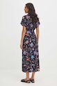 Odzież Sukienka damska maxi wzorzysta kolor czarny RS24.SUD0B3 czarny