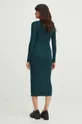 Sukienka damska midi prążkowana kolor zielony 50 % Wiskoza, 26 % Poliamid, 24 % Poliester