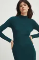 Sukienka damska midi prążkowana kolor zielony Damski