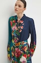 Sukienka damska z paskiem midi w kwiaty kolor multicolor multicolor RS24.SUD300