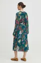 Šaty dámske maxi kvetované tyrkysová farba <p>Hlavný materiál: 100 % Polyester Podšívka: 100 % Viskóza</p>