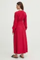 Sukienka damska midi gładka kolor czerwony 90 % Wiskoza, 10 % Poliester