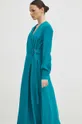 Sukienka damska midi gładka kolor zielony 90 % Wiskoza, 10 % Poliester