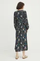 tyrkysová Šaty dámské midi z kolekce Graphics Series tyrkysová barva