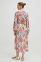Sukienka damska midi z wiskozy kolor beżowy 100 % Wiskoza