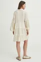 Šaty dámské mini s ozdibnými prvky béžová barva <p>Hlavní materiál: 85 % Viskóza, 15 % Polyamid Podšívka: 100 % Viskóza</p>