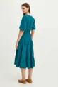 Oblečení Lněné šaty zelená barva RS24.SUD708 tyrkysová