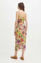 Šaty dámske midi kvetované zelená farba <p>Hlavný materiál: 100 % Polyester Podšívka: 100 % Viskóza</p>