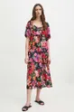vícebarevná Šaty dámské maxi květované s příměsí modalu více barev