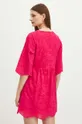 Sukienka bawełniana damska mini ażurowa kolor różowy Materiał główny: 100 % Bawełna, Podszewka: 100 % Bawełna