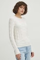 Sweter damski ażurowy kolor beżowy beżowy RS24.SWD040