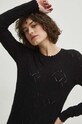 Sweter damski ażurowy kolor czarny czarny RS24.SWD040